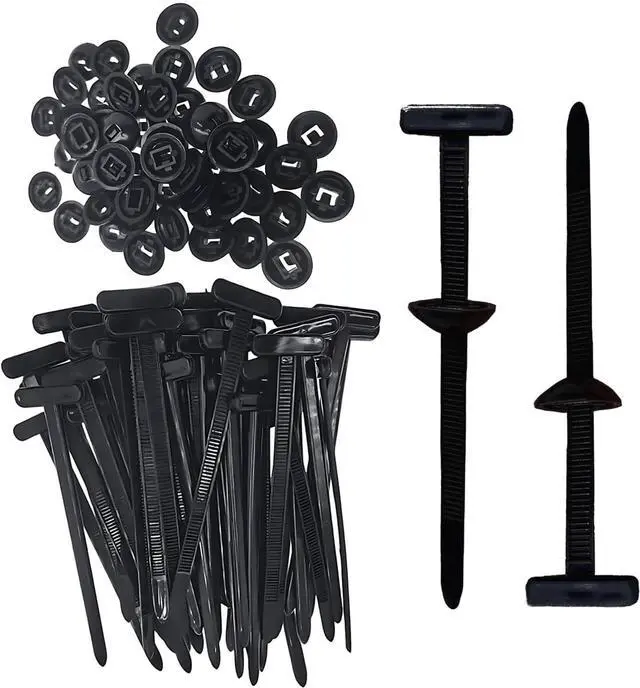 Main image of 100PCS Nylon Universal Cable Tie Buckle Heavy Duty Self-Locking Nylon Zip Ties Holder Multipurpose Plastic Cable Ties Tool New Multifunctional Cable Tie Buckle for Car Daily Repair