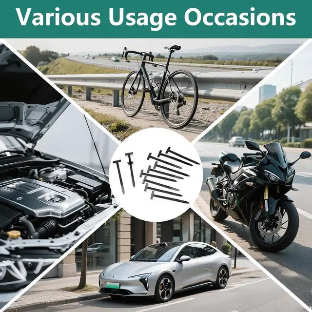 Alt view image 5 of 7 - 120PCS Nylon Universal Cable Tie Buckle Heavy Duty Self-Locking UV Resistant Zip Ties Kit for Automotive Repair and Car Body Trim Fasteners (Includes Work Gloves)