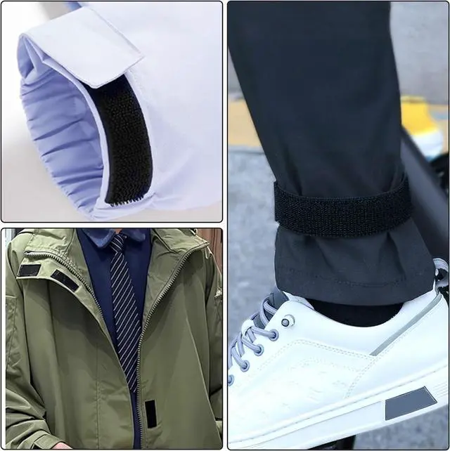 Alt view image 7 of 7 - 32ft Hook and Loop Straps 0.8 Inch Wide with 50 Metal Buckles Adjustable Cable Straps Fastening Nylon Cable Wire Cord Ties Black Cinch Straps for Organizing Cables and Securing Wire Cords