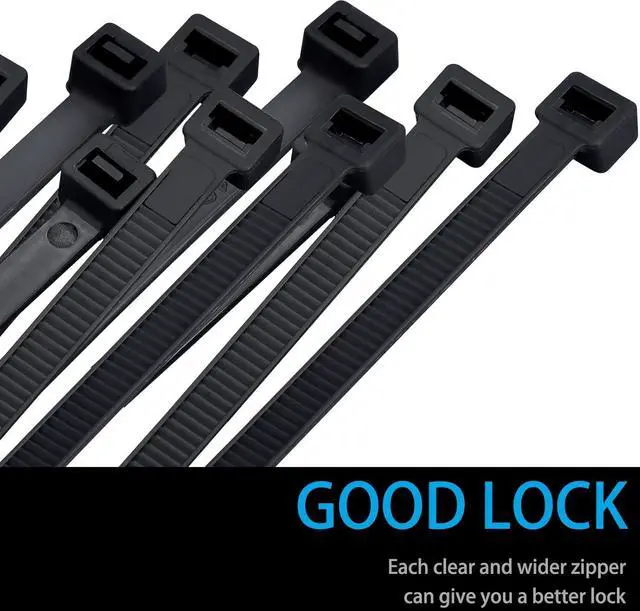 Alt view image 5 of 7 - Long Zip Ties 36 inch Heavy Duty Premium Black Large Zip Ties 36 inch Cable Ties with 175 lbs Nylon Zipties for HVAC Outdoor use 12 PCS