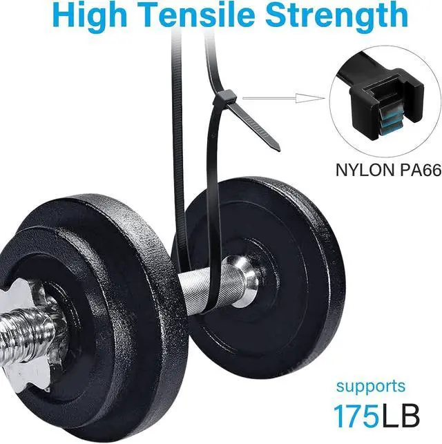 Alt view image 6 of 7 - Long Zip Ties 36 inch Heavy Duty Premium Black Large Zip Ties 36 inch Cable Ties with 175 lbs Nylon Zipties for HVAC Outdoor use 12 PCS