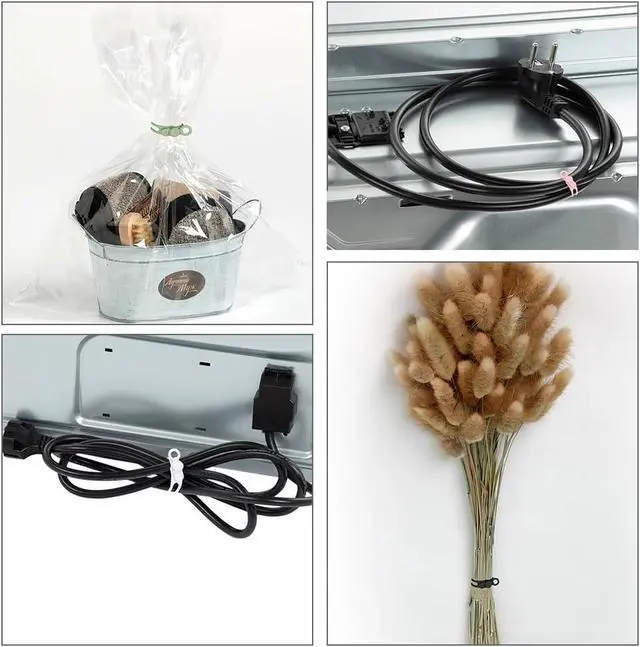 Alt view image 6 of 6 - 12Pcs Silicone Cable Ties Reusable Cable Organizer Multicolor Straps for Charging Cords