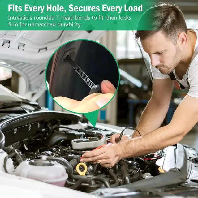 Alt view image 7 of 7 - 100PCS Nylon Universal Cable Tie Buckle with Dual-Side Gear Foldable Quick Fix Heavy Duty Zip Ties with Pin & Button Strong Easy Use Multipurpose Cable Tie Buckle Zip Tie for Car Daily Repair