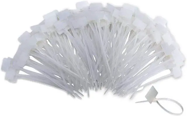 Main image of Nylon Marker Cable Zip Ties 250pcs 6 Inch Self-Locking Cable Labels Tags with Write on Cord Label for Electronics Network Ethernet Wire Labels