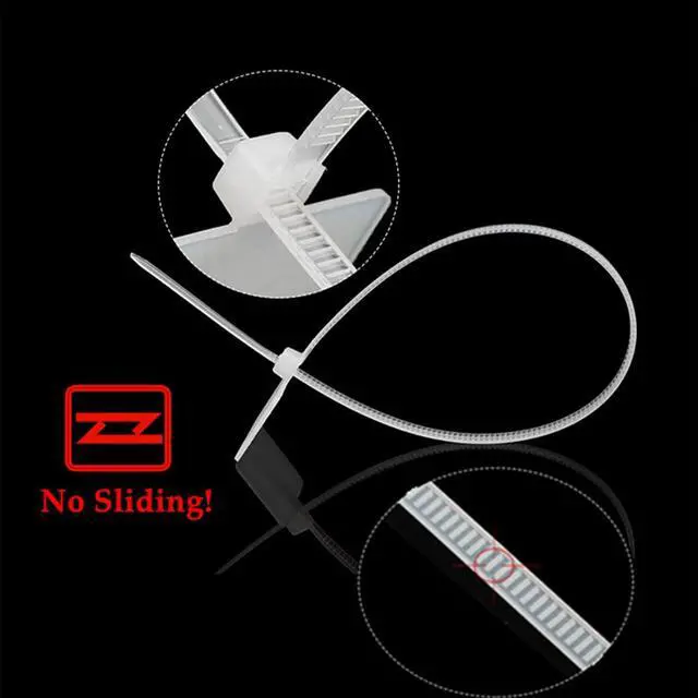 Alt view image 3 of 6 - Nylon Marker Cable Zip Ties 250pcs 6 Inch Self-Locking Cable Labels Tags with Write on Cord Label for Electronics Network Ethernet Wire Labels