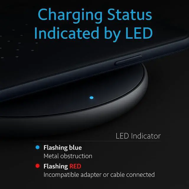 Alt view image 2 of 7 - 2Pcs Wireless Charger 15W Max Wireless Charging Pad Compatible with  Galaxy S25/S24/S23/S22/S21/S20/S10 Compatible with iPhone 17/17Pro/16/16Plus/16Pro /15/15Pro/15Plus/14/13/12/11/X/XR/XS/SE/8