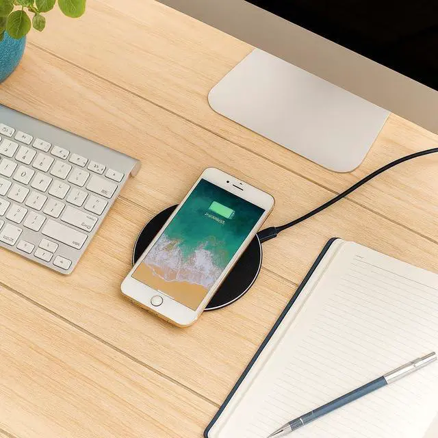 Alt view image 6 of 7 - 2Pcs Wireless Charger 15W Max Wireless Charging Pad Compatible with  Galaxy S25/S24/S23/S22/S21/S20/S10 Compatible with iPhone 17/17Pro/16/16Plus/16Pro /15/15Pro/15Plus/14/13/12/11/X/XR/XS/SE/8