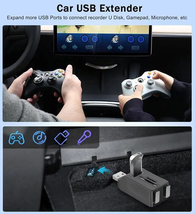 Alt view image 6 of 7 - VIENON 5-Port USB 3.0 Hub with SD TF Card Reader USB Extender Adapter with Memory SD/Micro SD Card Reader USB 3.0/2.0 Ports Portable USB Splitter for Laptop PC Camera Flash Driver HDD Dash Cam