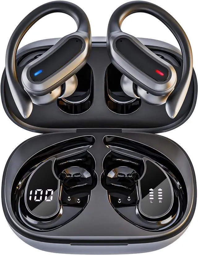 Main image of Wireless Earbuds Bluetooth 5.4 Headphones True Wireless Stereo Earphones with Noise Cancelling Mic IPX7 Waterproof Comfort Fit and Fast Charging Ear Buds (Black)