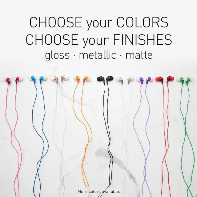 Alt view image 4 of 7 - ErgoFit Wired Earbuds 3.5mm Jack In-Ear Headphones with Dynamic Crystal-Clear Sound and Soft Ergonomic Custom-Fit Earpieces (S/M/L) for Phones and Laptops - RP-HJE120-KA (Matte Black)