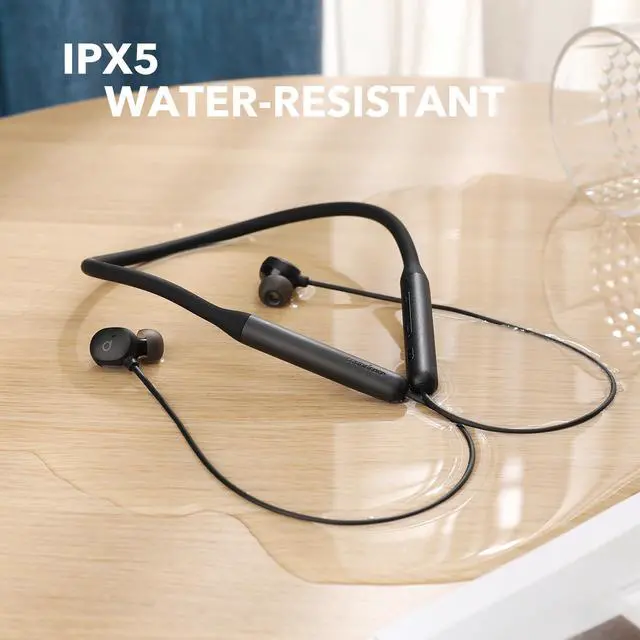 Alt view image 6 of 6 - by  Life U2i Wireless Neckband Headphones 10mm Drivers with BassUp Technology 24H Playtime AI-Enhanced Calls Foldable and Lightweight IPX5 Water-Resistant Secure Fit Bluetooth 5