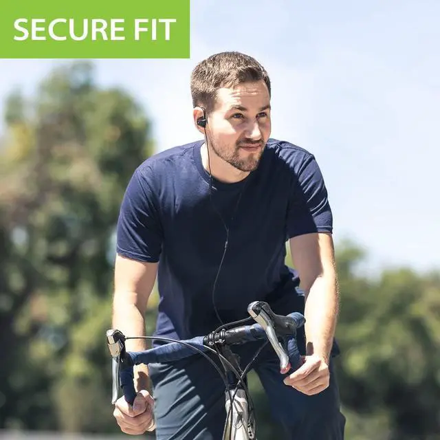 Alt view image 2 of 5 - L171 - Lightning Wired Earbuds with Microphone & in-Line Volume Control Compatible with Older iPhone 11 12 13 14 Models MFi Certified Headphones with Ear Hook for Running & Sports