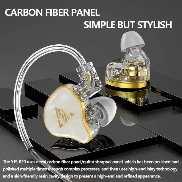 Alt view image 3 of 7 - in Ear Monitor HiFi Headphones with Dual Magnetic Dynamic Driver Hybrid Banlance Armature with Dynamic in Ear Headphones IEM Earphones Gaming Earbuds (Without mic)