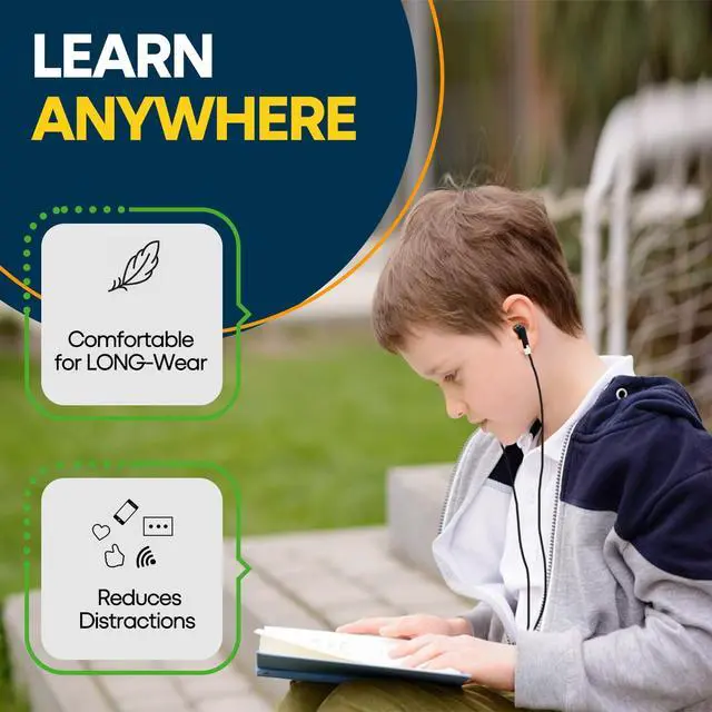 Alt view image 7 of 7 - Bulk Earbuds Headphones 100 Pack for Kids School Classroom Black Dot in-Ear Earphones Student Wired Ear Buds with 3.5 mm Jack for Computer Chromebook Laptop PC(GS01 100 Black)