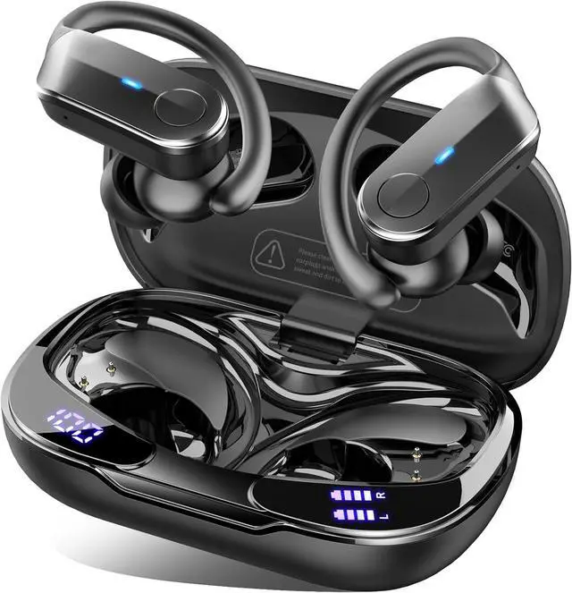 Main image of Wireless Earbuds Sports Bluetooth 5.4 Headphones IPX8 Waterproof 70H Over Ear Buds with Deep Bass Sound 4 ENC Noise Cancelling Mics USB-C Fast Charging Earphones with Earhooks for Workout/Running