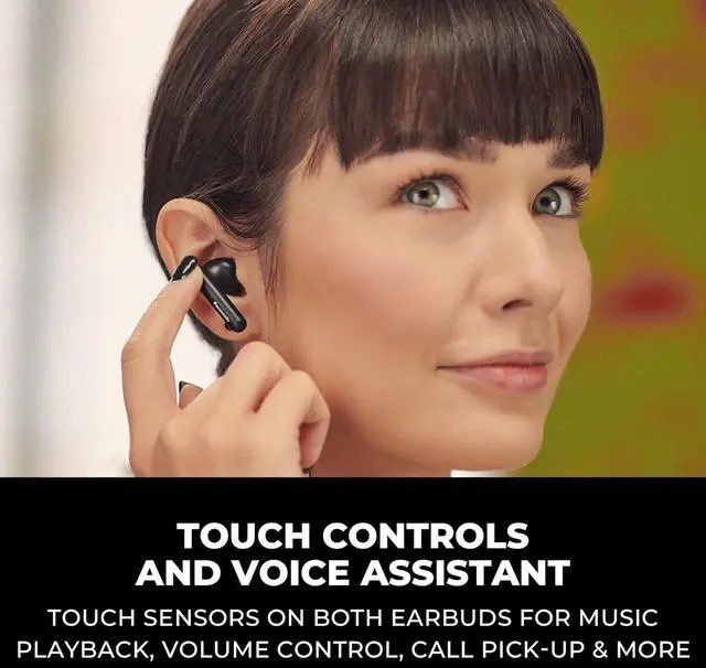 Alt view image 4 of 7 - ErgoFit True Wireless Earbuds in Ear Headphones with XBS Powerful Bass Bluetooth 5.3 Charging Case  RZ-B110W