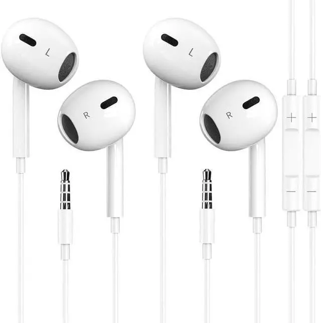 Main image of 2 Pack Wired Earbuds/Wired Headphones with 3.5mm Earphones[MFi Certified] with Microphone Volume Control Compatible for Computer MP3/4 Android Most 3.5mm Audio DevicesWhite