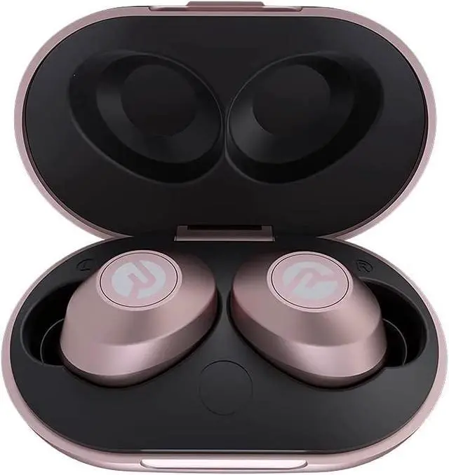 Alt view image 2 of 7 - Everyday Earbuds Classic Bluetooth Wireless with Microphone - Stereo Sound Active Noise Canceling in-Ear Bluetooth Headset True Wireless Earbuds 32 Hours Playtime (Rose Gold)