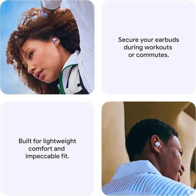 Alt view image 5 of 7 - Pixel Buds 2a - Wireless Bluetooth Earbuds with Active Noise Cancellation and Transparency Mode - Lightweight Comfortable Fit - 20-Hour Battery - Water Resistant - Built for Gemini - Iris