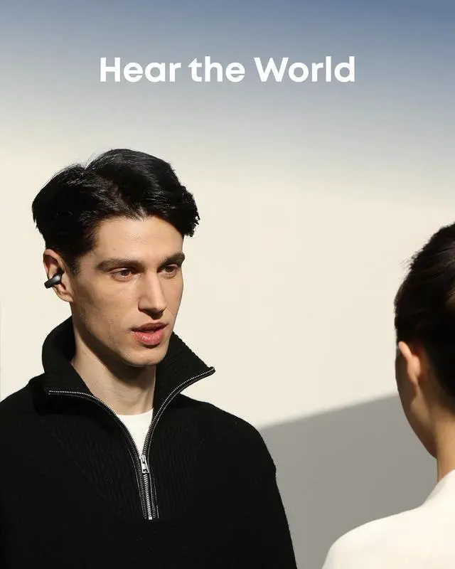 Alt view image 4 of 7 - AeroClip by  Open-Ear Earbuds Clip-On Headphones Adaptive Comfort Clear Calls with 4 Mics and AI Stable Fit 12mm Drivers for Powerful Bass Hi-Res Open-Ring Design