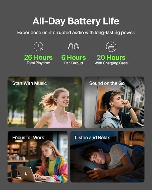 Alt view image 3 of 7 - SoundForm Anywhere Wireless EarBuds IPX4 Waterproof Bluetooth Earphones Long-Lasting Comfort Compact Case with Keyring for iPhone iPad Tablet Laptop Hiking Running Travel etc. - Black