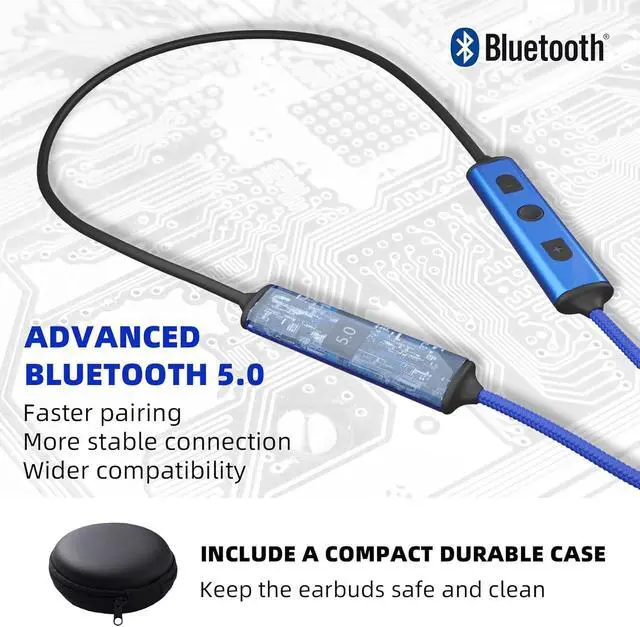 Alt view image 4 of 7 - Ear Plugs Bluetooth Headphones for Work Neckband Wireless Earbuds Noise Reduction in-Ear Earphones with Mic and Controls Waterproof Earbuds with 20 Hours Battery for Industrial Safety