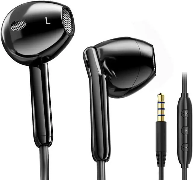 Main image of 3.5MM Wired Earbuds with Microphone Wired Headphone Stereo Bass Comfortable semi in ear sports headphones Call noise cancelling High sound quality Earphones wire 3.5mm Jack for Cell Phones Laptop