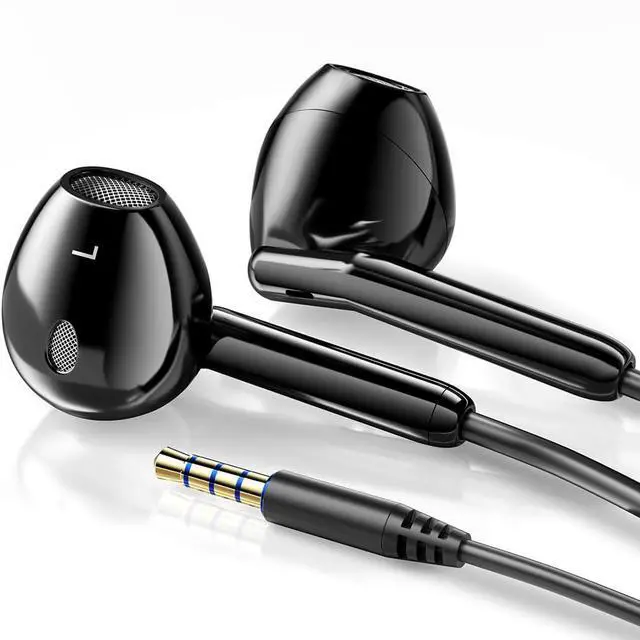 Alt view image 4 of 7 - 3.5MM Wired Earbuds with Microphone Wired Headphone Stereo Bass Comfortable semi in ear sports headphones Call noise cancelling High sound quality Earphones wire 3.5mm Jack for Cell Phones Laptop
