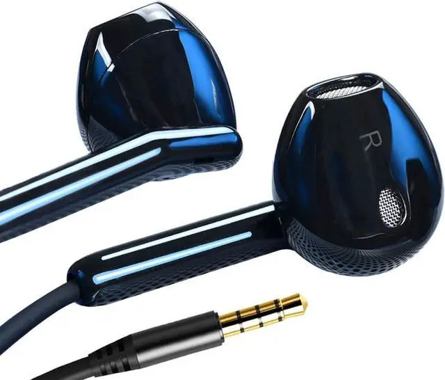 Alt view image 5 of 7 - 3.5MM Wired Earbuds with Microphone Wired Headphone Stereo Bass Comfortable semi in ear sports headphones Call noise cancelling High sound quality Earphones wire 3.5mm Jack for Cell Phones Laptop
