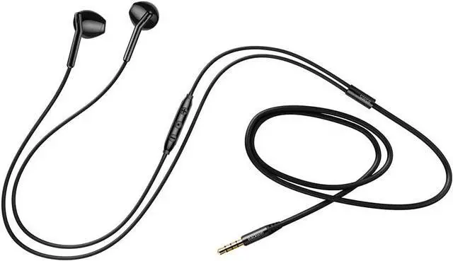 Alt view image 3 of 7 - 3.5MM Wired Earbuds with Microphone Wired Headphone Stereo Bass Comfortable semi in ear sports headphones Call noise cancelling High sound quality Earphones wire 3.5mm Jack for Cell Phones Laptop