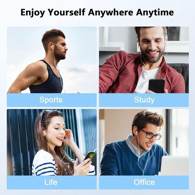 Alt view image 7 of 7 - 2 Pack for iPhone Headphones Wired Earbuds/Earphones with Built-in Microphone & Volume Control HiFi Stereo Nosie Reduction Compatible for iPhone 14 13 12 11 Pro Max XS XR X 8 7 6 Support All iOS