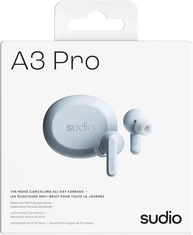 Alt view image 7 of 7 - A3 Pro Noise Cancelling Earbuds  25H Playtime ANC Multipoint Bluetooth 5.4 Clear Calls IPX4 Sweat & Splash Resistant USB-C Charging Made from Recycled Plastics (Blue)