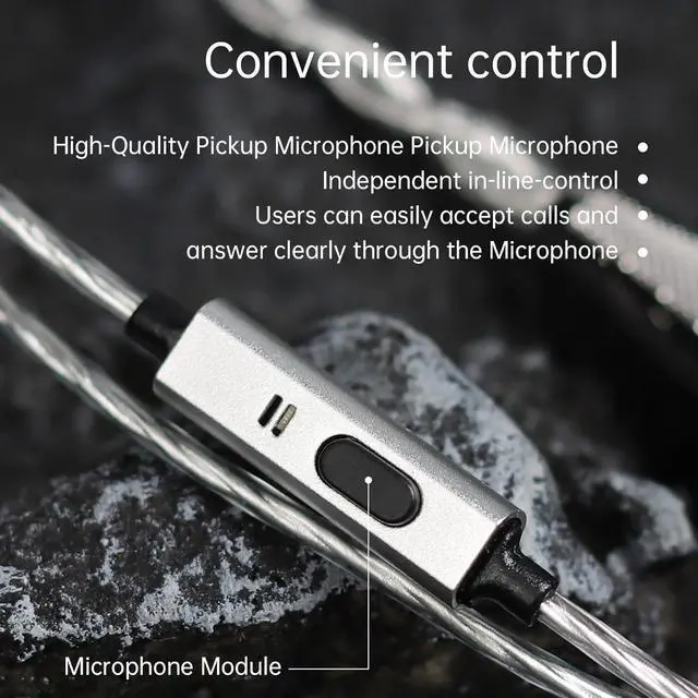 Alt view image 3 of 7 - MATE Type C Headphone Decoding Upgrade Cable HIFI Earphone Detachable Cable with Microphone for  Galaxy Google Pixel and Most USB C Devices (Type C to MMCX)