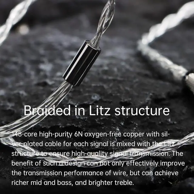 Alt view image 4 of 7 - MATE Type C Headphone Decoding Upgrade Cable HIFI Earphone Detachable Cable with Microphone for  Galaxy Google Pixel and Most USB C Devices (Type C to MMCX)