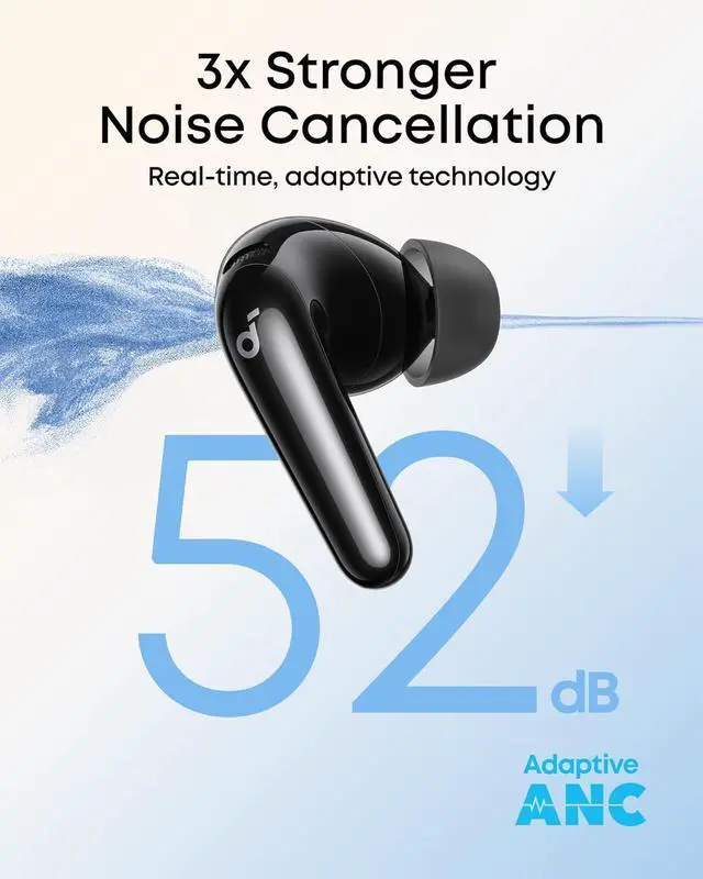 Alt view image 2 of 7 - P31i by  Real-Time Adaptive Noise Cancelling Hi-Res Sound Translation Earbuds 50H Playtime Wireless Earbuds Bluetooth Earphones Spatial Audio Fast Charging IP55