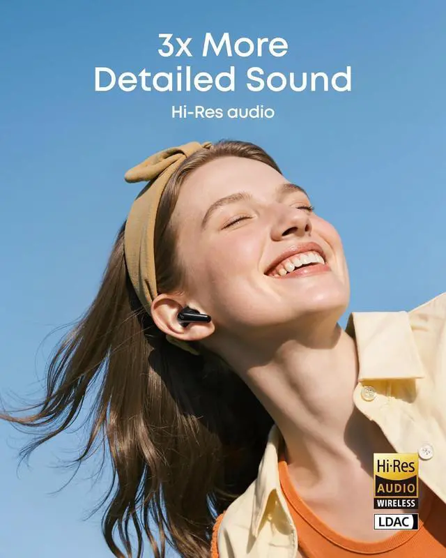 Alt view image 3 of 7 - P31i by  Real-Time Adaptive Noise Cancelling Hi-Res Sound Translation Earbuds 50H Playtime Wireless Earbuds Bluetooth Earphones Spatial Audio Fast Charging IP55