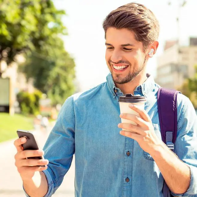 Alt view image 7 of 7 - Bluetooth 5.3 Wireless Earbuds for iPhone 17 16 15 Pro Max Noise Canceling Headphones Stereo in-Ear Earphones Gaming Ear Buds Mic Deep Bass for  S25 S24 S23 S22 S21 Ultra Pixel 10 9 8 7