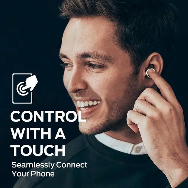 Alt view image 6 of 7 - Clarity 101 AirLinks Wireless Earbuds Bluetooth 5.0 in-Ear Headphones with Charging Case Stereo Earphones Deep Bass Sound IPX5 Waterproof Built-in Mic Clear Call Secure Fit for Sports