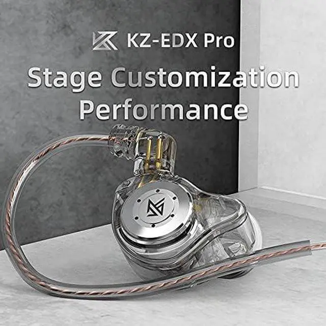 Alt view image 2 of 7 - KZ EDX PRO in Ear Monitor Headphones 10mm Dual Magnetic Dynamic Driver KZ Earbuds 1DD with Resin Housing for Musician Audiophile Gift Set (No Mic Clear)
