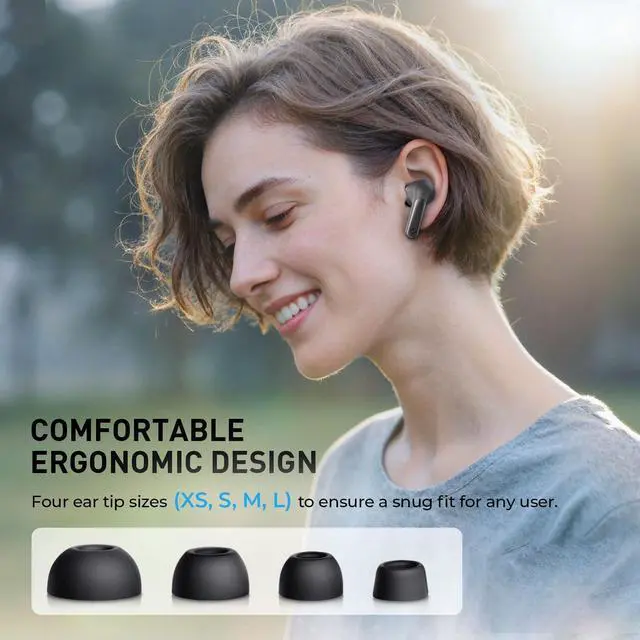 Alt view image 6 of 7 - Wireless Earbuds Noise Cancelling Bluetooth 5.4 Headphones with 4 ENC Noise Cancelling Mic 40H Playtime in-Ear Bluetooth Ear Buds 7 Preset EQs via App LED Display