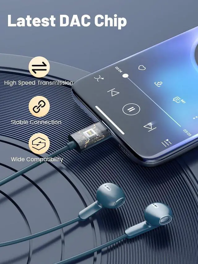 Alt view image 5 of 7 - USB C Headphones Wired for iPhone 16 Pro Max/iPhone 15 Earphones for  Galaxy S25/S24/S23 Ultra in Ear Phones with Stereo Microphone Volume Control USB C Wired Earbuds for Google Pixel 9 8