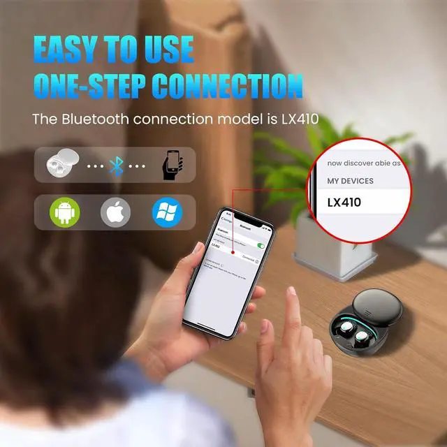 Alt view image 6 of 6 - Sleep Earbuds for Side Sleepers Wireless Earbuds Comfortable Noise Blocking LED Power Display Music Sleep Dual Mode for Sleeping Working Hiking (Sky Blue)