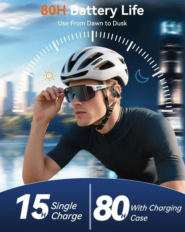 Alt view image 3 of 7 - Wireless Earbuds Sports Bluetooth 5.4 Headphones Ear Buds with ENC Noise Canceling Mic 80Hr Playtime Earphones Palm-Sized LED Power Display IPX7 Waterproof Headset for Workout Running Black