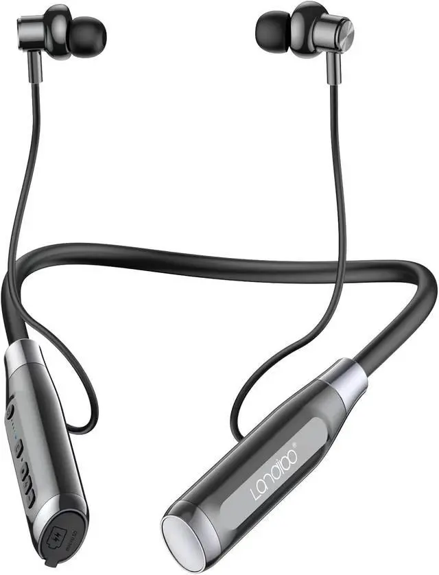 Main image of Wireless Bluetooth 5.0 Neck Earbuds with 100 Hours of Playback IPX5 Waterproof Sports Earphones with Microphone Magnetic TF Card Slot for Gym Running Exercises (A12)