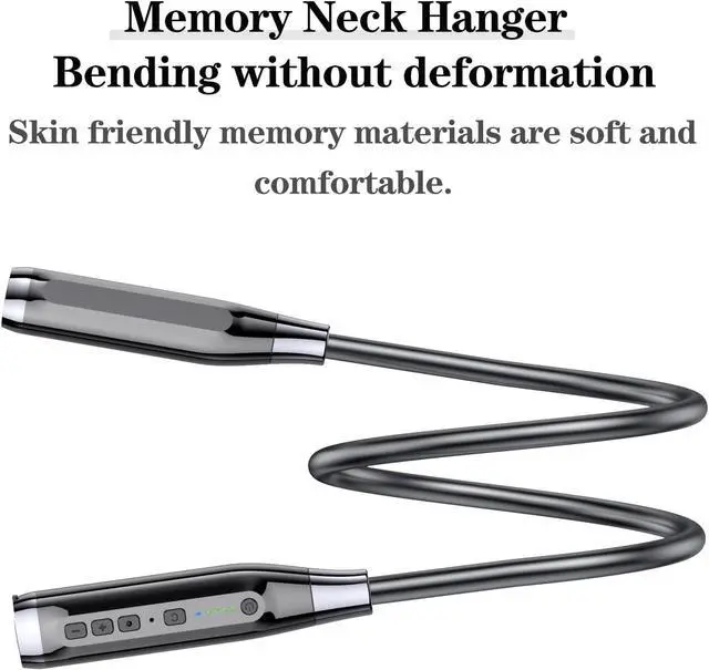 Alt view image 4 of 7 - Wireless Bluetooth 5.0 Neck Earbuds with 100 Hours of Playback IPX5 Waterproof Sports Earphones with Microphone Magnetic TF Card Slot for Gym Running Exercises (A12)