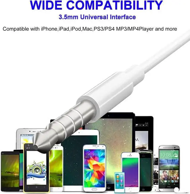 Alt view image 4 of 7 - 6 Pack Earbuds Wired Headphones with Heavy Bass Stereo Volume Control Earphones with Microphone Compatible with iPhone Android Computers iPad or Any Device with 3.5mm Interface