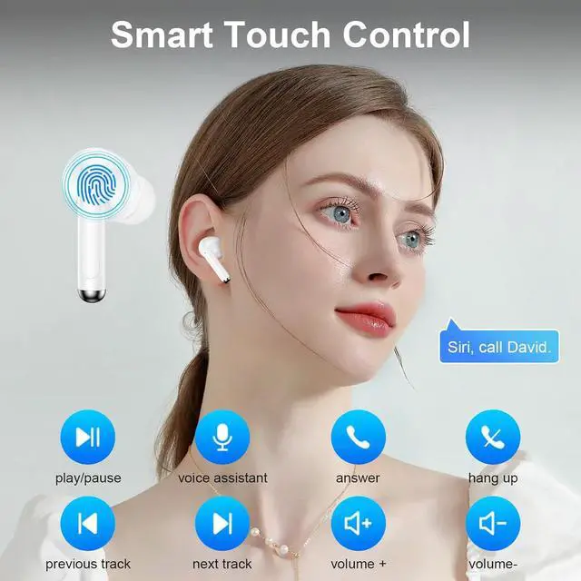 Alt view image 7 of 7 - Pixel Earbuds Wireless Ear buds for Google Pixel 10 Pro XL 10 Pro Fold 10 Pro 10 9a 9 Pro XL 9 Pro Fold Pro 9 8 7 6 60H Bluetooth Headphones in Ear Earphones Noise Canceling IPX7 Waterproof Sports LED