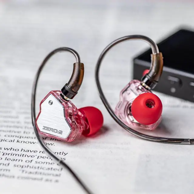 Alt view image 2 of 7 - 7Hz x Crinacle Zero:2 in Ear Monitor Updated 10mm Dynamic Driver IEM Wired Earbuds Earphones Gaming Earbuds with OFC IEM Cable for Musician (Pink Without MIC)