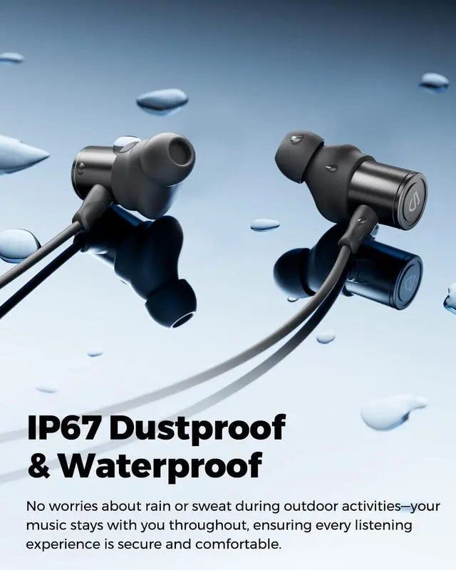 Alt view image 6 of 7 - Q40 HD Bluetooth 5.4 Headphones LDAC Hi-Res Audio 11mm Dual-Magnet Driver IP67 Waterproof Fast Charge 20H Playtime Dual Connection Dynamic EQ App Customization Find Earbuds