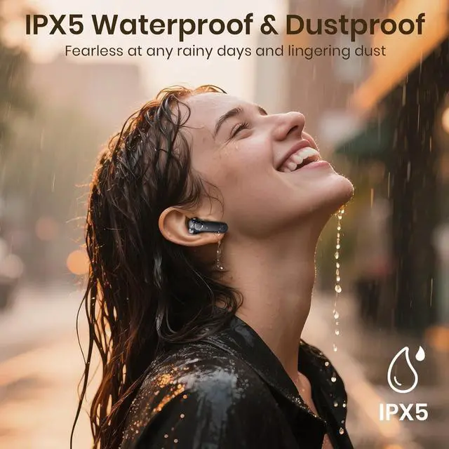 Alt view image 6 of 7 - Wireless Earbuds 5.4 Bluetooth Headphones 100H Bluetooth Earbuds Active Noise Cancelling Earphones in-Ear Earbud with 4 ENC Noise Cancelling Mic IP5 Waterproof Earphones for Android iOS